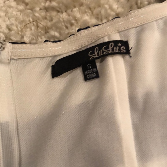 Lulus navy and white striped dress - Picture 9 of 11